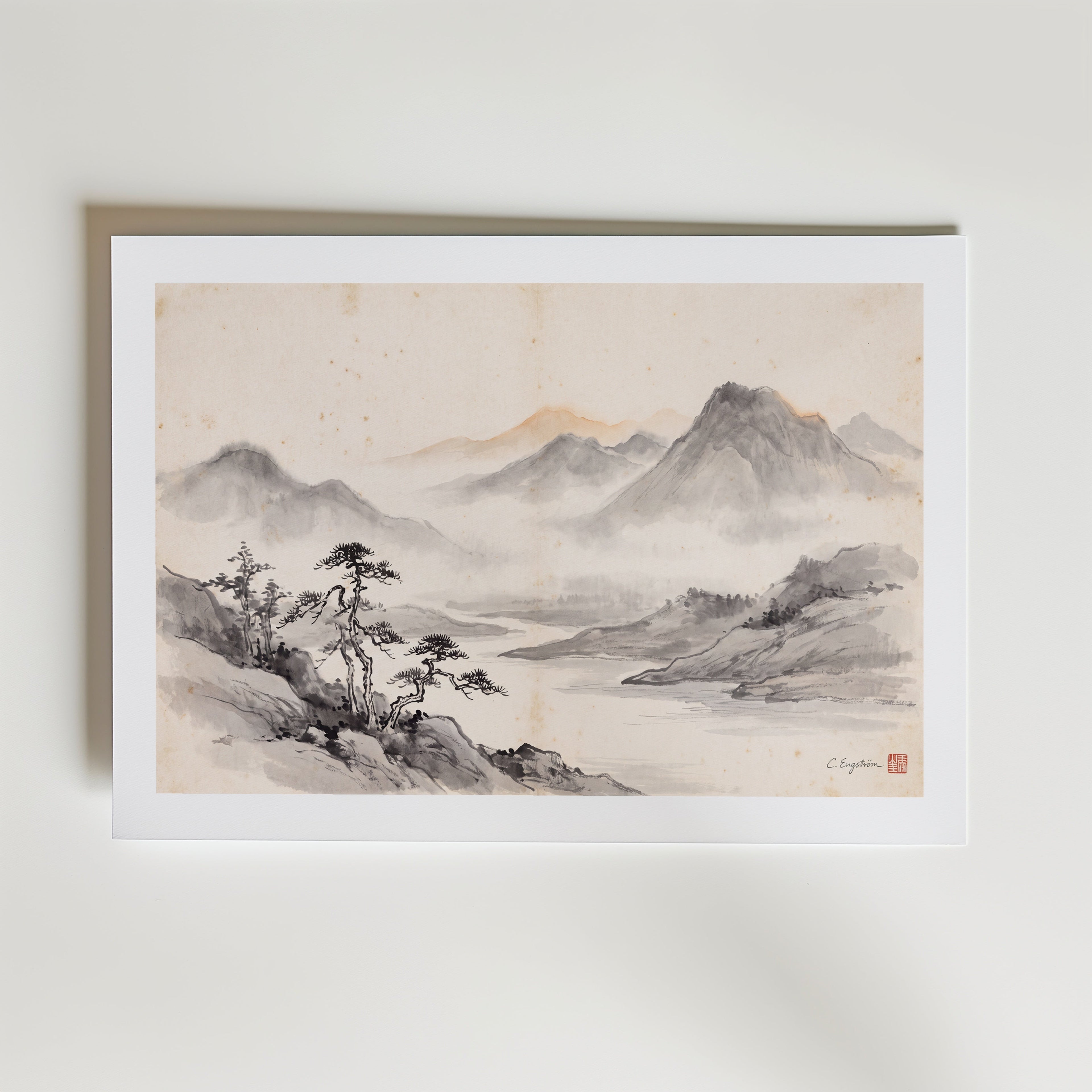 Mountains By Caroline Engström – med passepartout