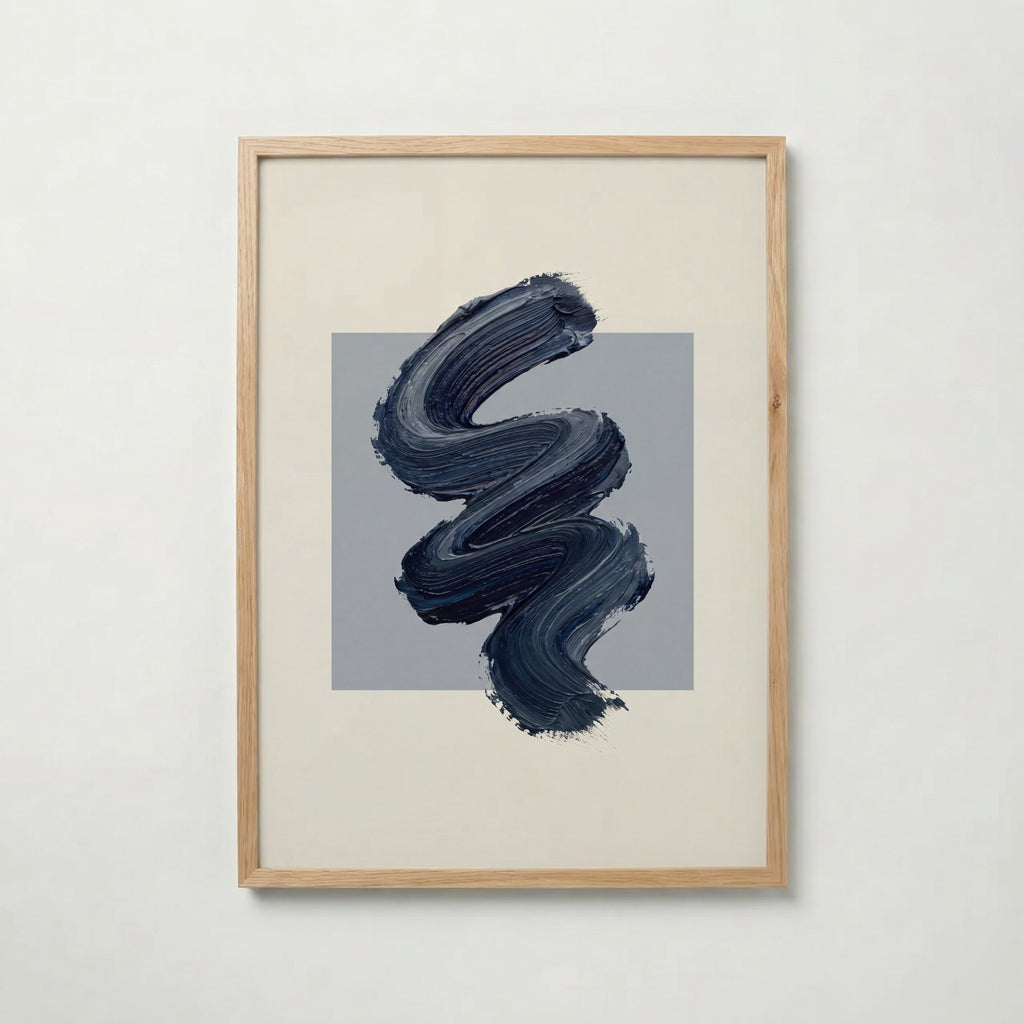 Navy Zigzag Poster – ekram