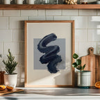 Navy Zigzag Poster – i rum 5
