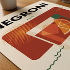 Negroni Poster – närbild på papper