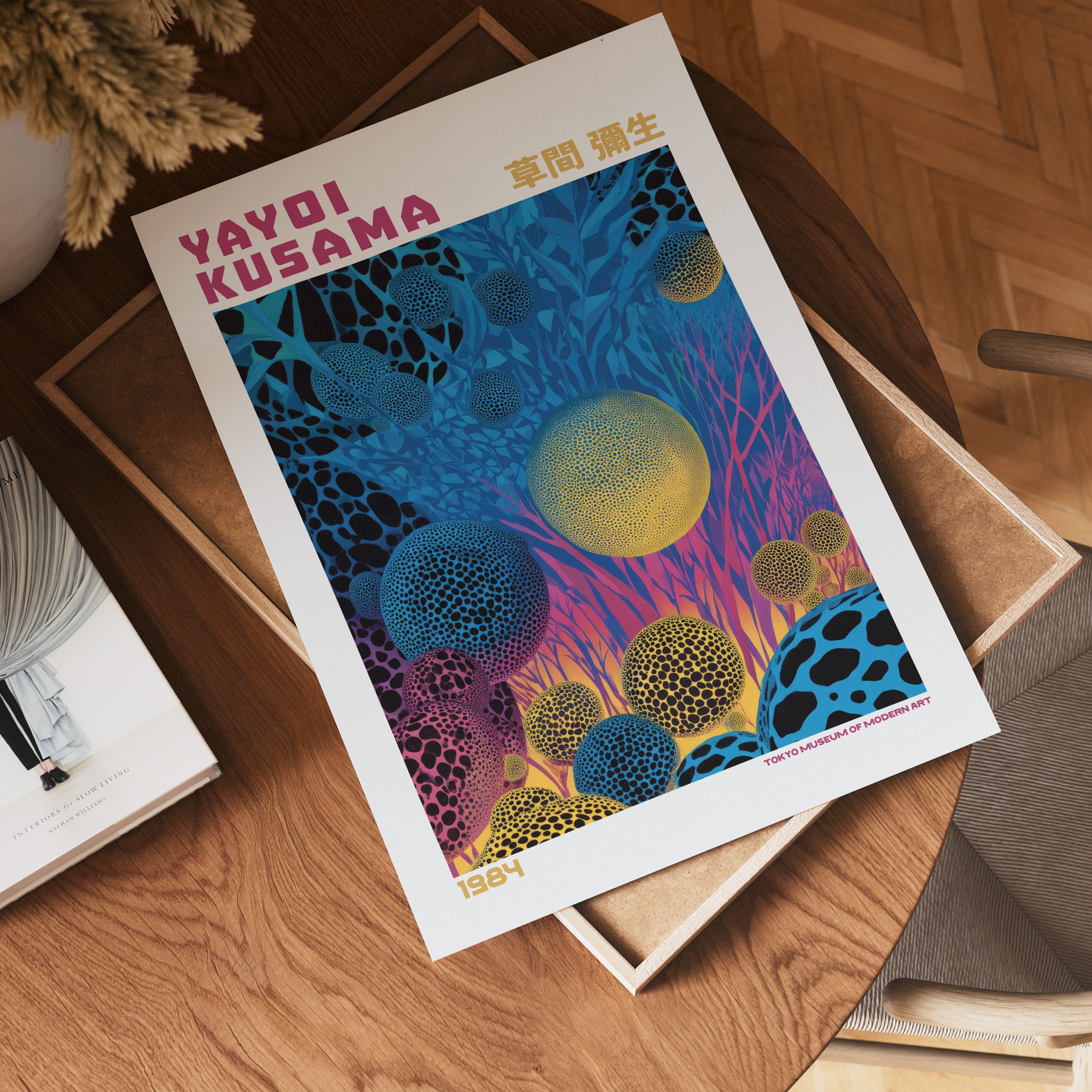 Yayoi Kusama Sunset Orbs 1984 Poster