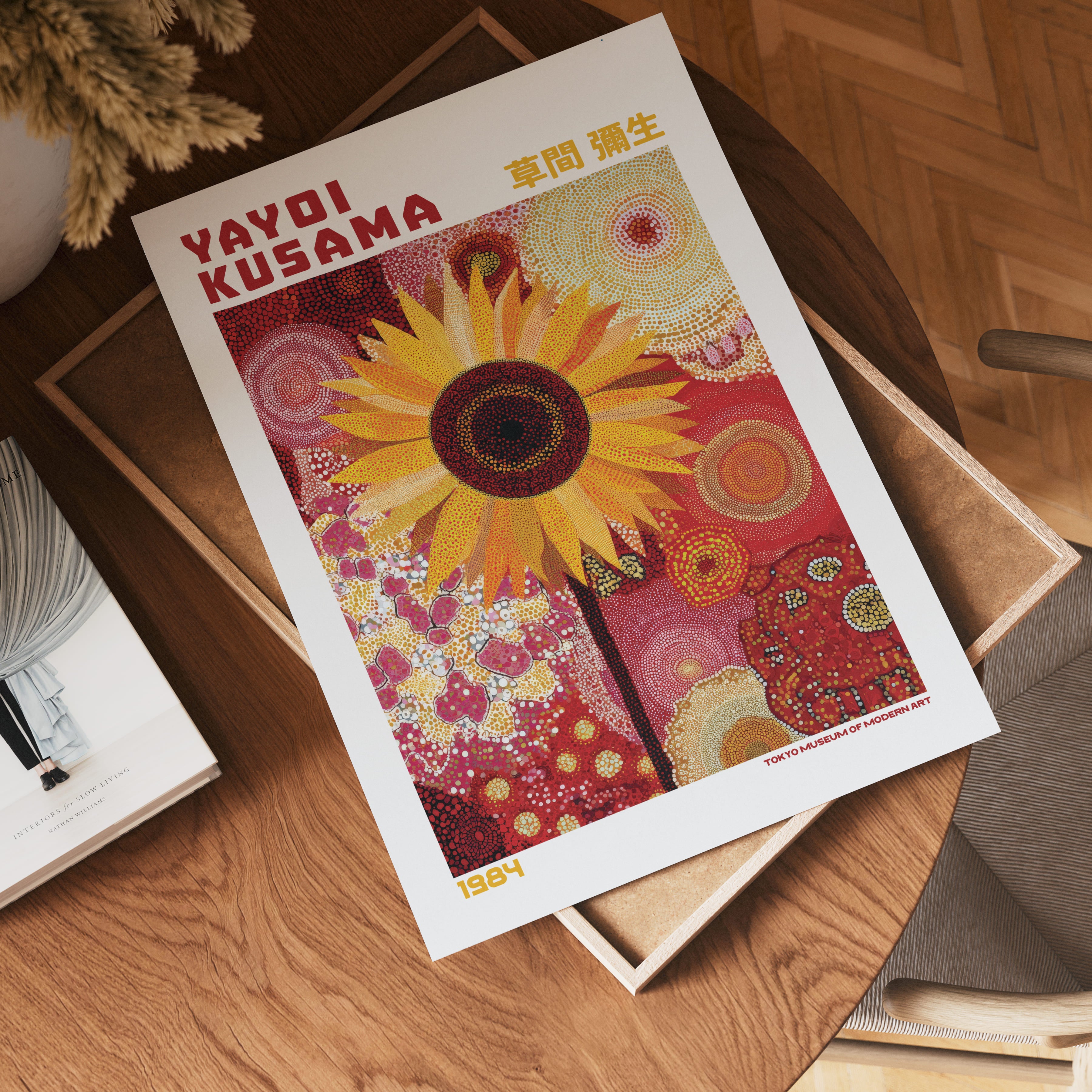 Yayoi Kusama Sunflower Dots 1984 Poster