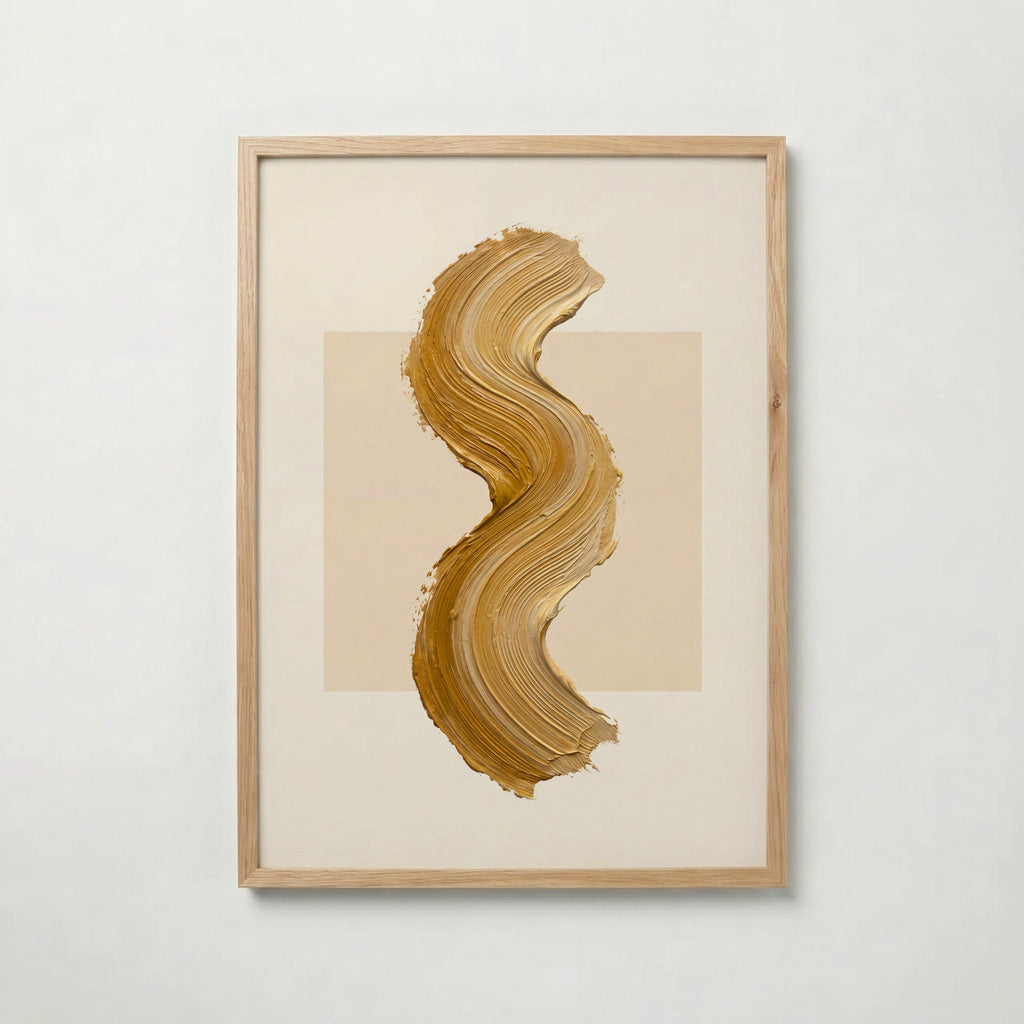 Ochre Curve Poster – ekram