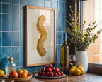 Ochre Curve Poster – i rum 1