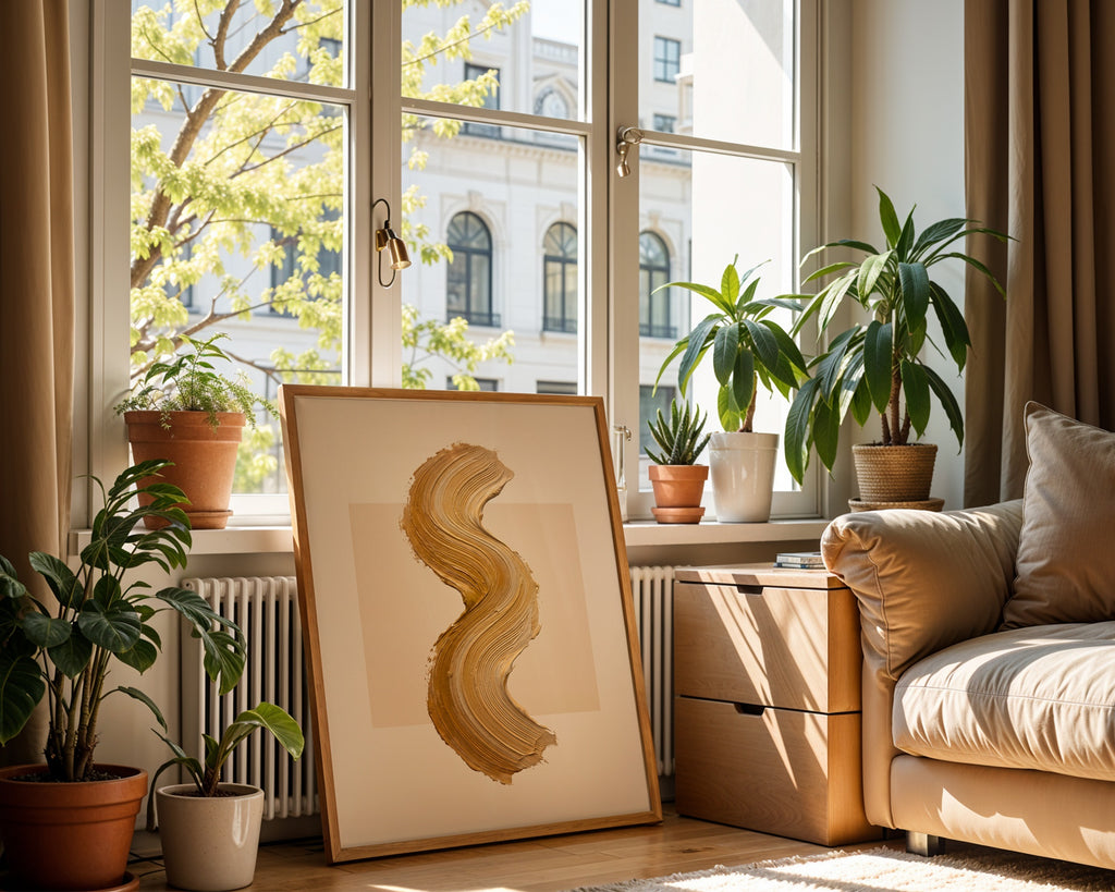 Ochre Curve Poster – i rum 5