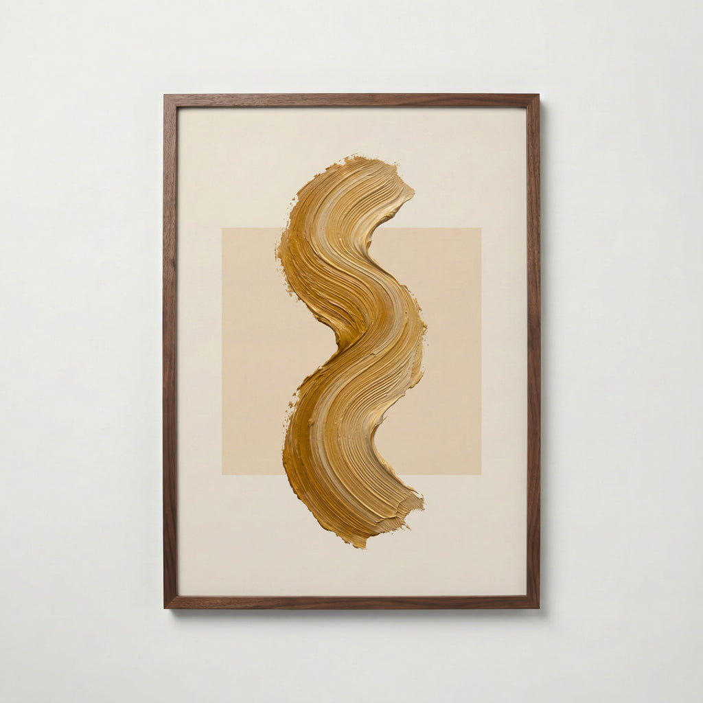 Ochre Curve Poster – valnötsram
