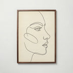 One Line Face Poster – valnötsram