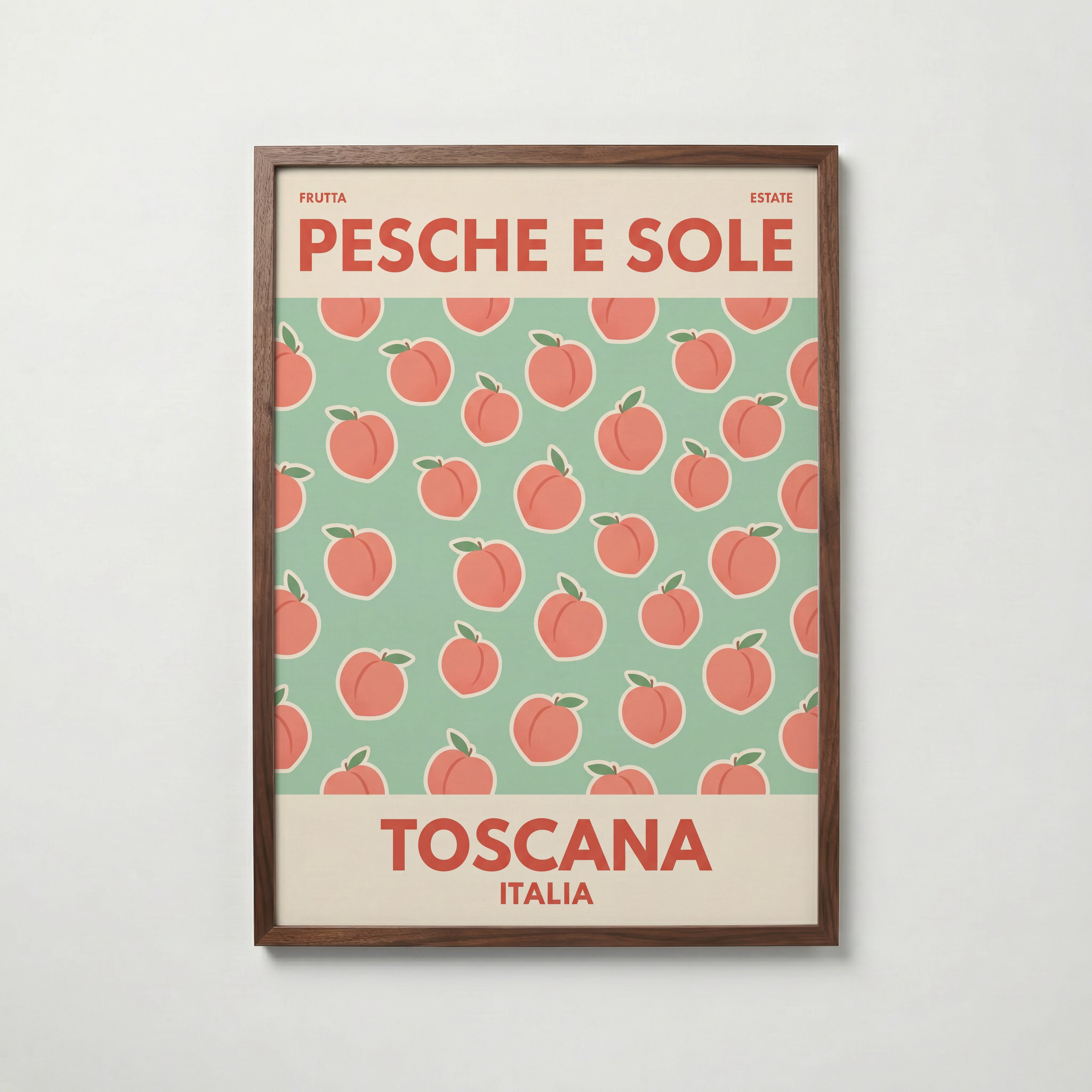 Tuscan Peaches Poster – valnötsram