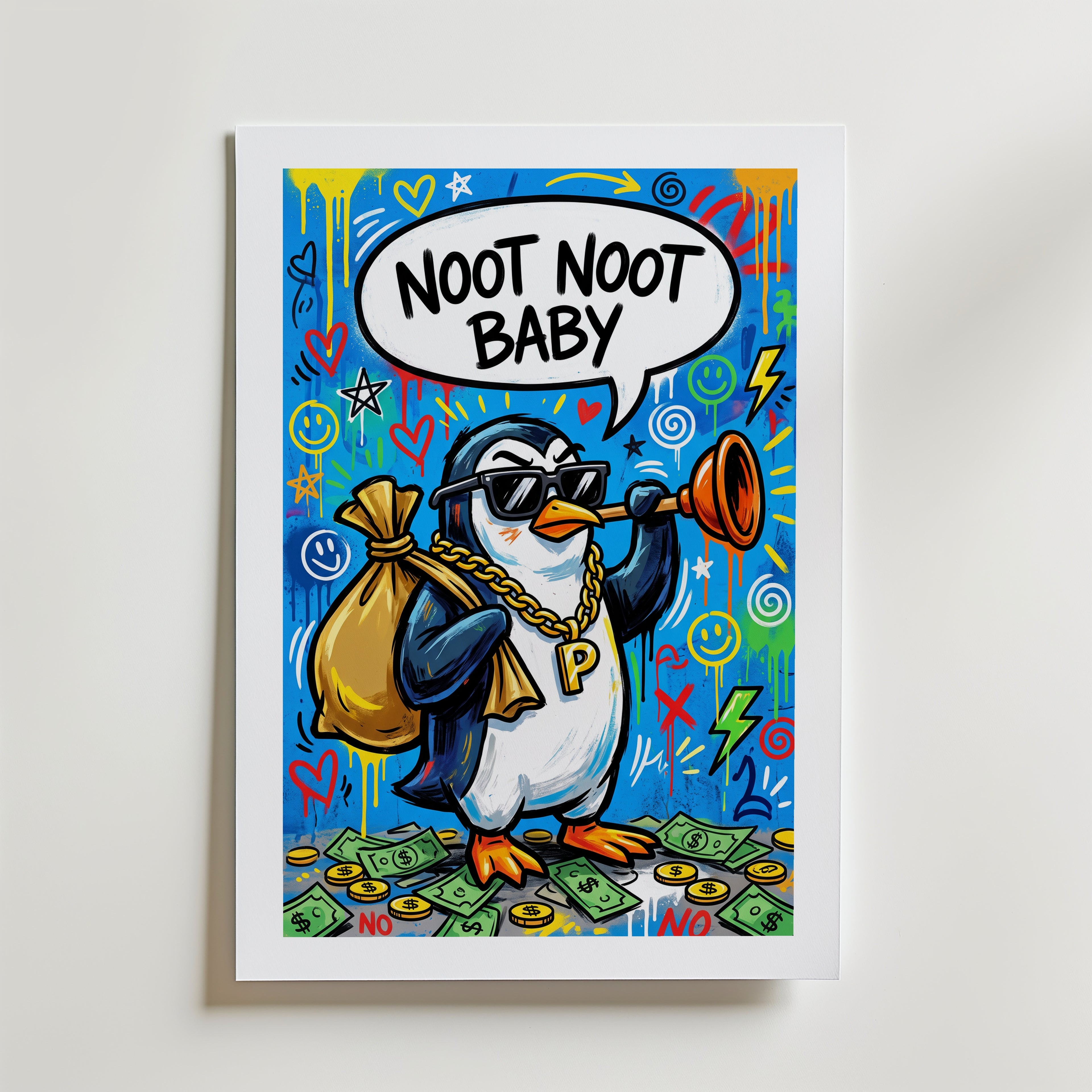 Noot Noot Baby Poster – med passepartout