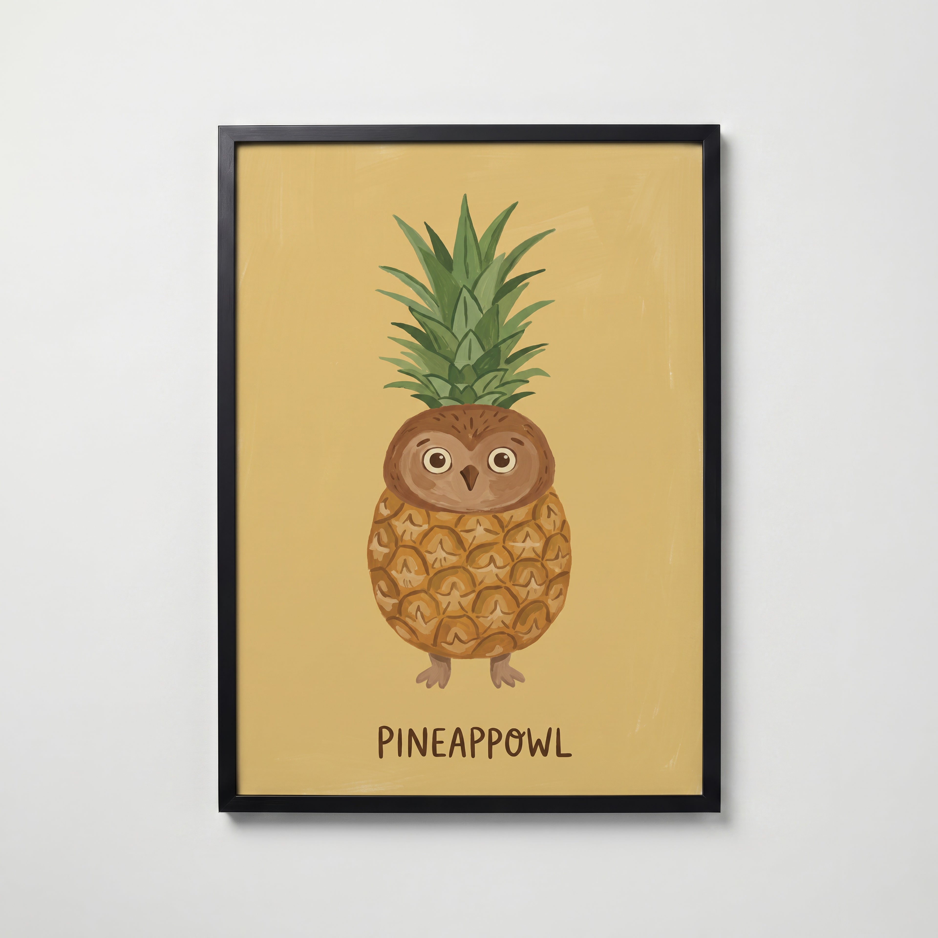 Pineappowl Poster – svart ram