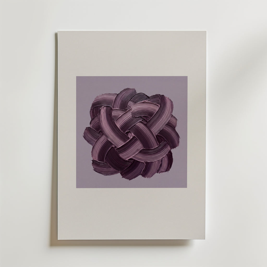 Plum Knot Poster – canvas utan passepartout