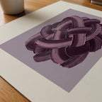 Plum Knot Poster – närbild på papper