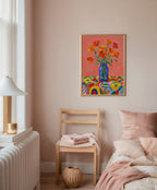 Poppies in Blue Poster – i rum 3