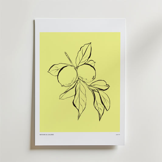 Botanical Lemon Poster