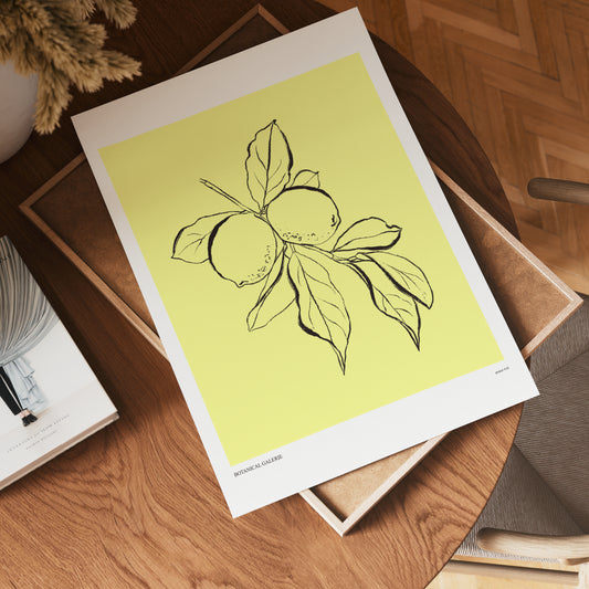 Botanical Lemon Poster