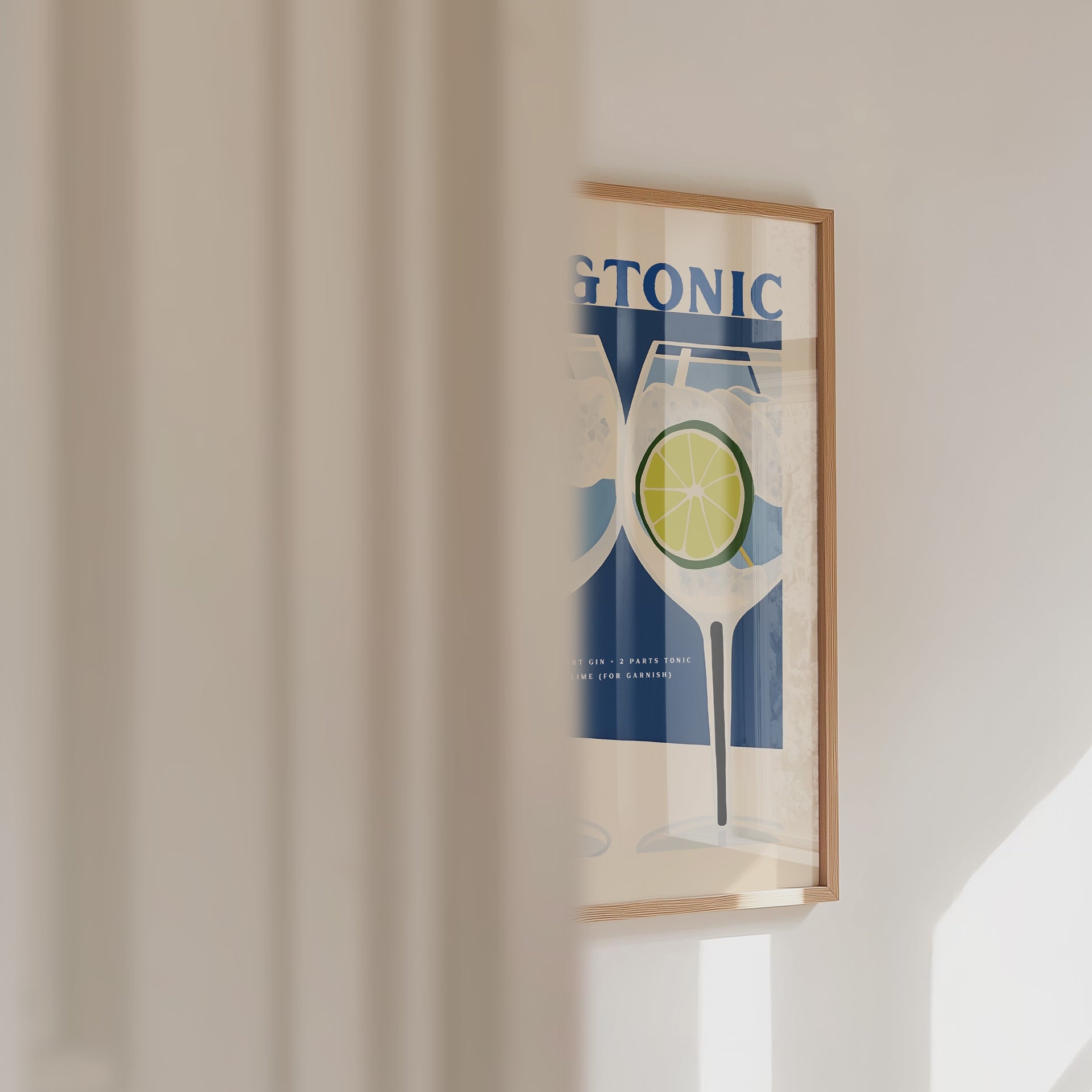 Gin & Tonic Cocktail Poster