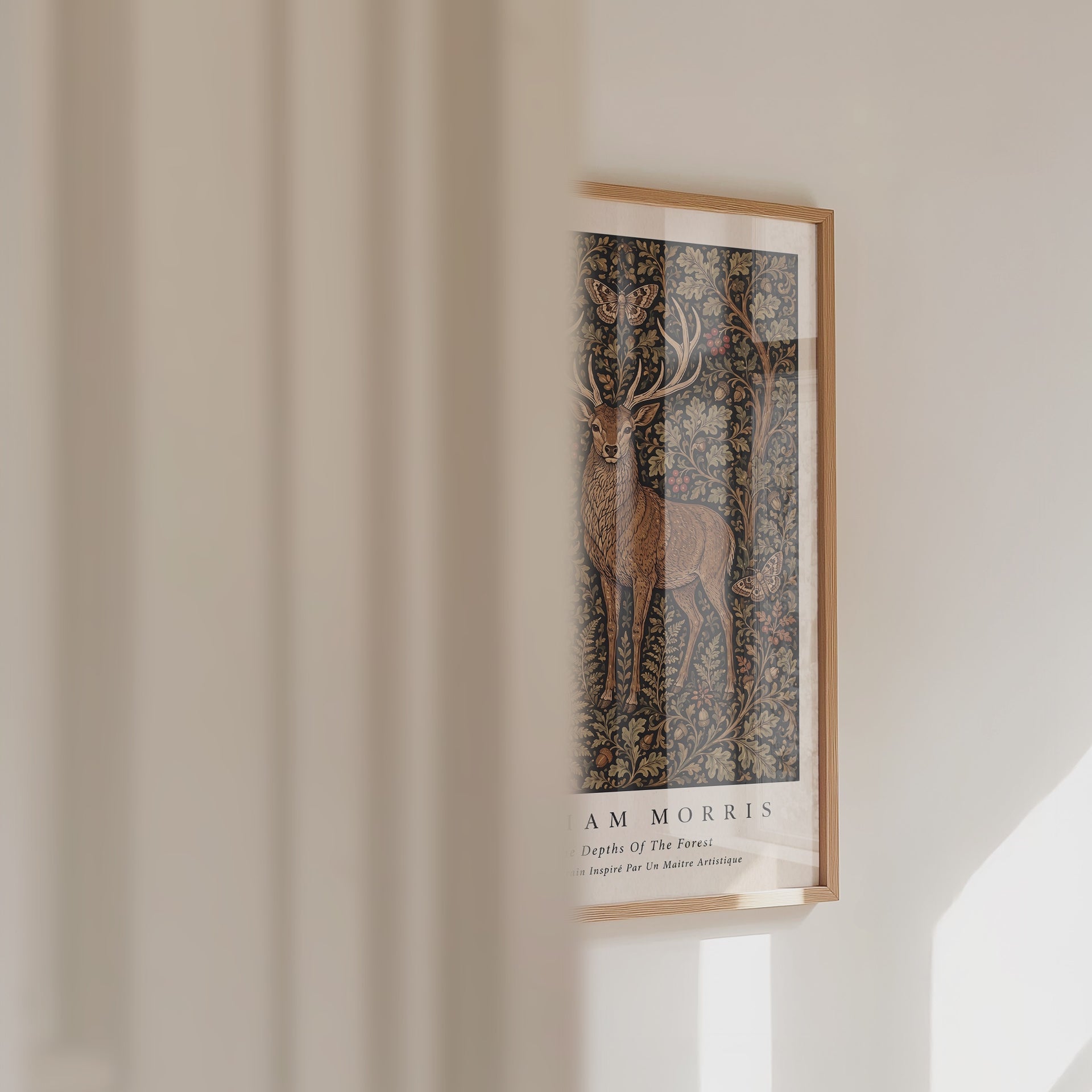 Stag in the Forest William Morris Poster