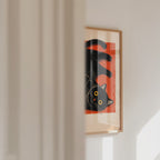 Curled Black Cat Poster – väggvideo