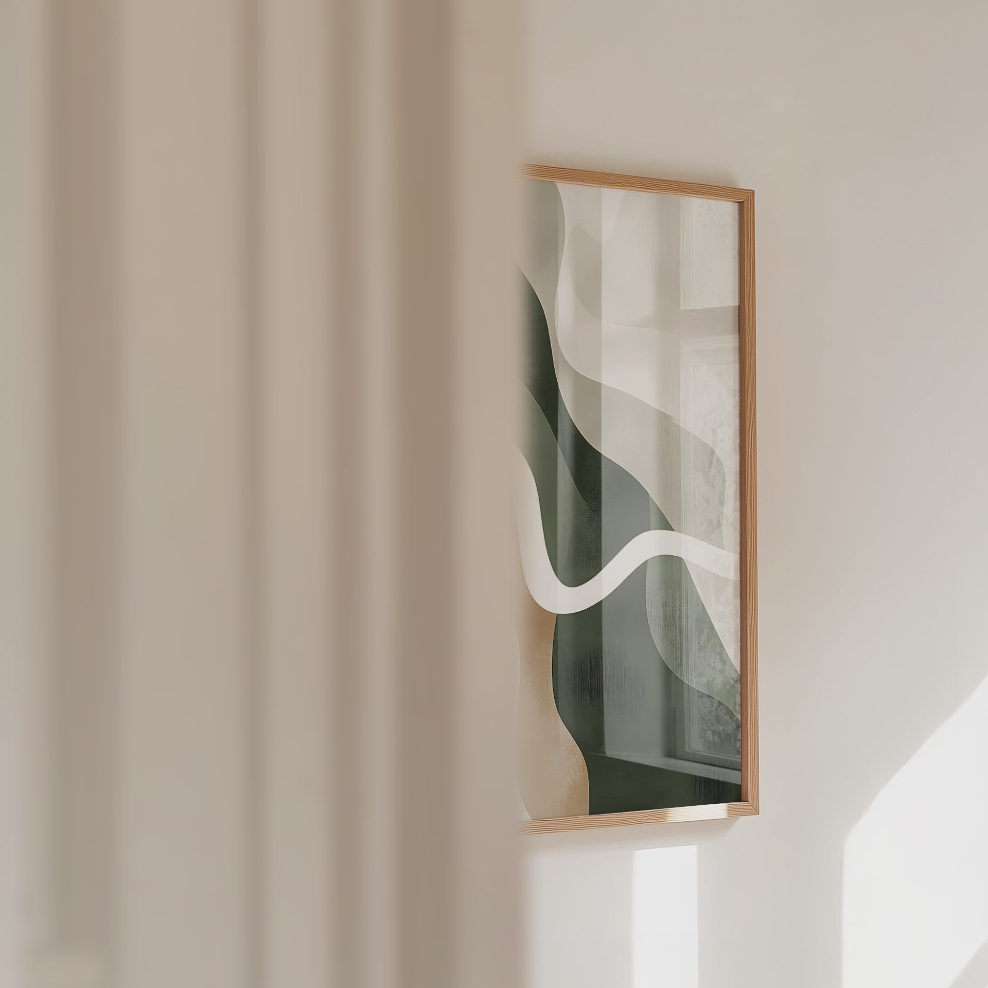 Abstract Green Shapes Poster