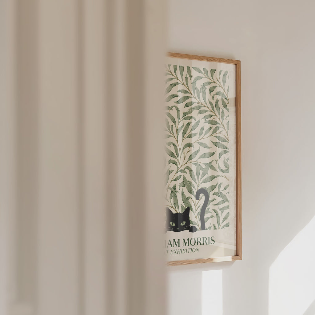 Cat in the Willow Bough William Morris Poster