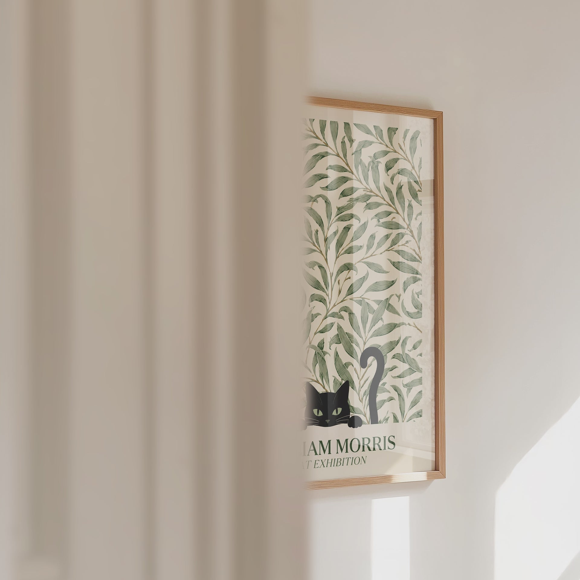 Cat in the Willow Bough William Morris Poster