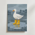 Rain Boot Duck Poster – canvas utan passepartout