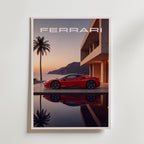 Riviera Supercar Poster – canvas utan passepartout