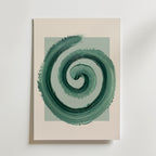 Sage Spiral Poster – canvas utan passepartout