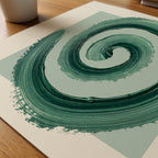 Sage Spiral Poster – närbild på papper