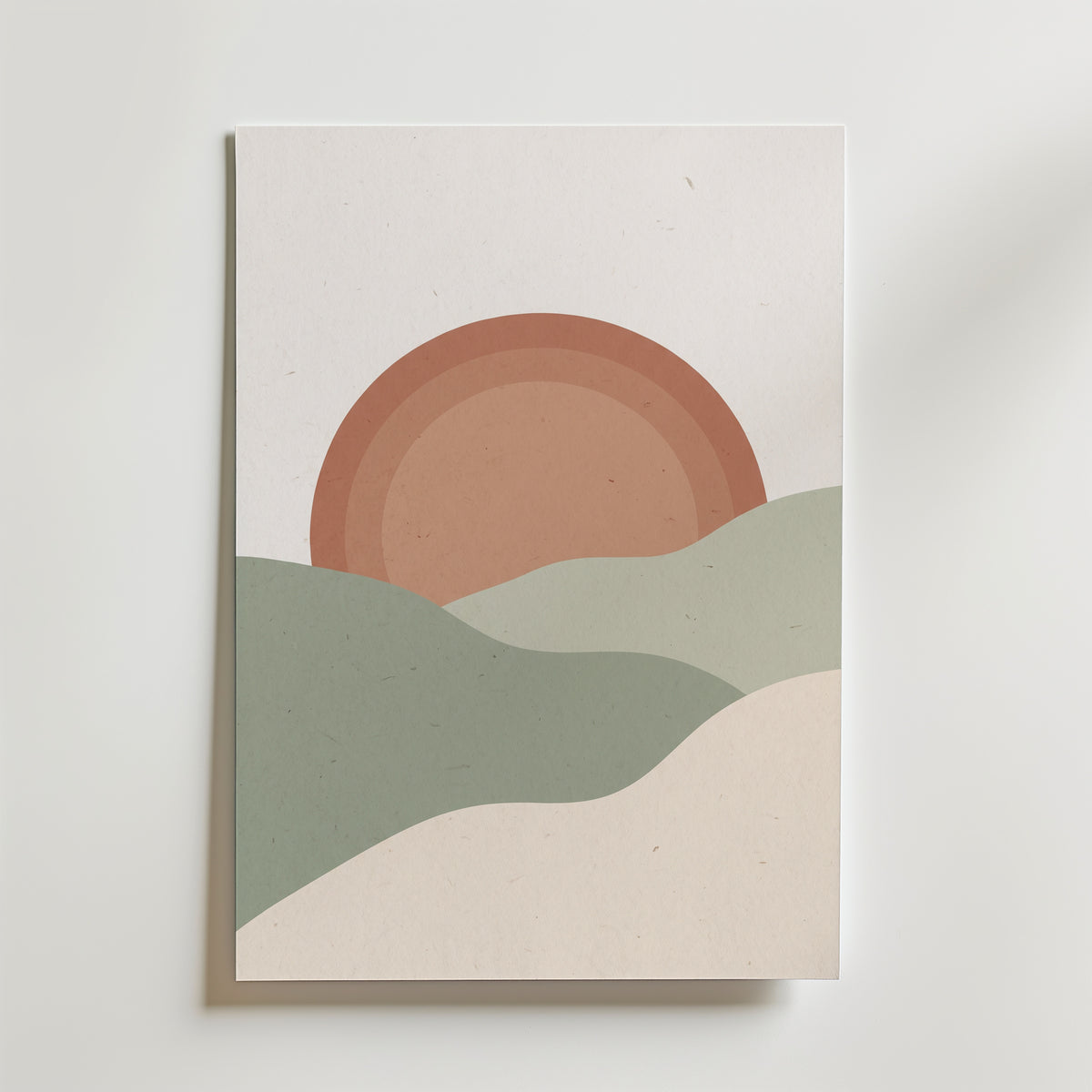 Sage Sunrise Poster – canvas utan passepartout