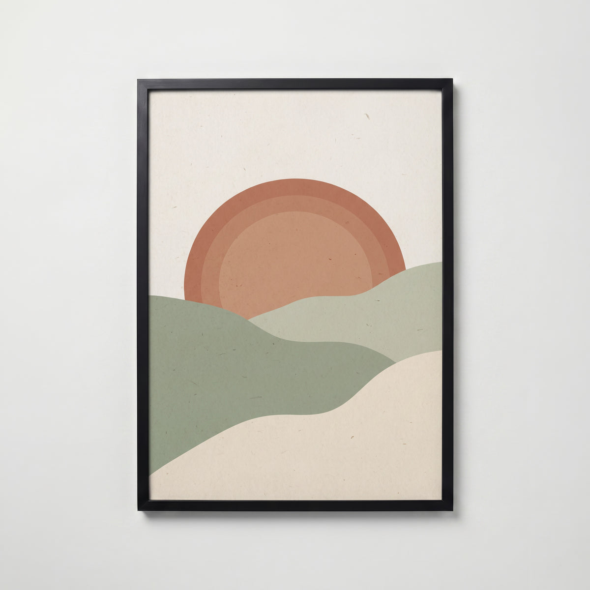 Sage Sunrise Poster – svart ram
