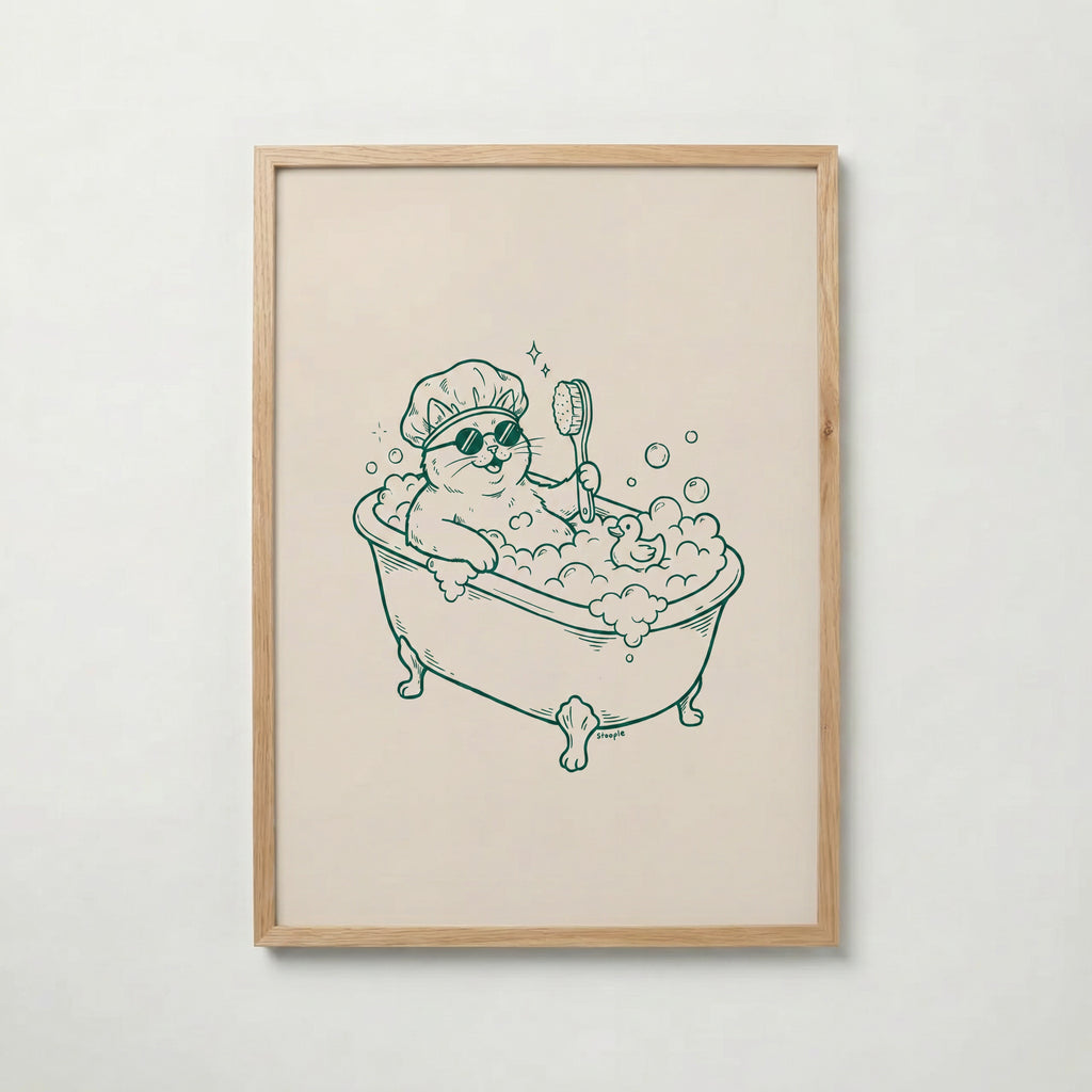 Shower Cat Poster – ekram