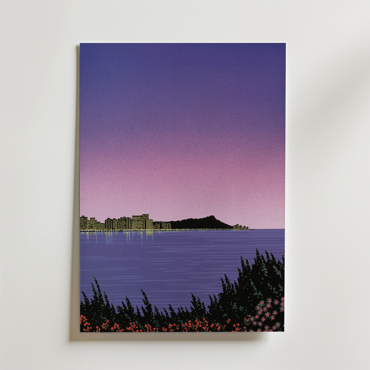 Hiroshi Nagai Skyline Dusk Poster utan passepartout