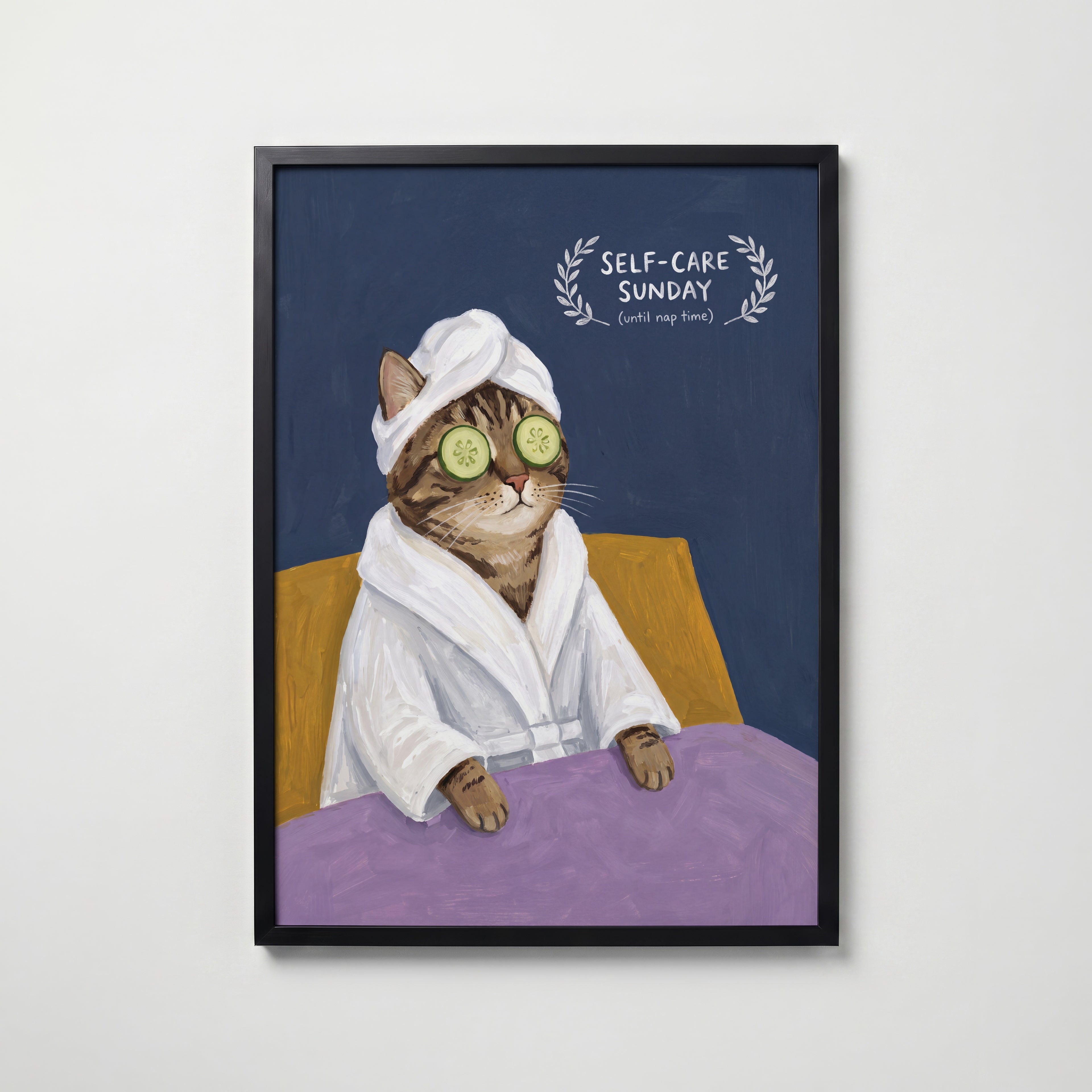 Self-Care Sunday Poster – svart ram