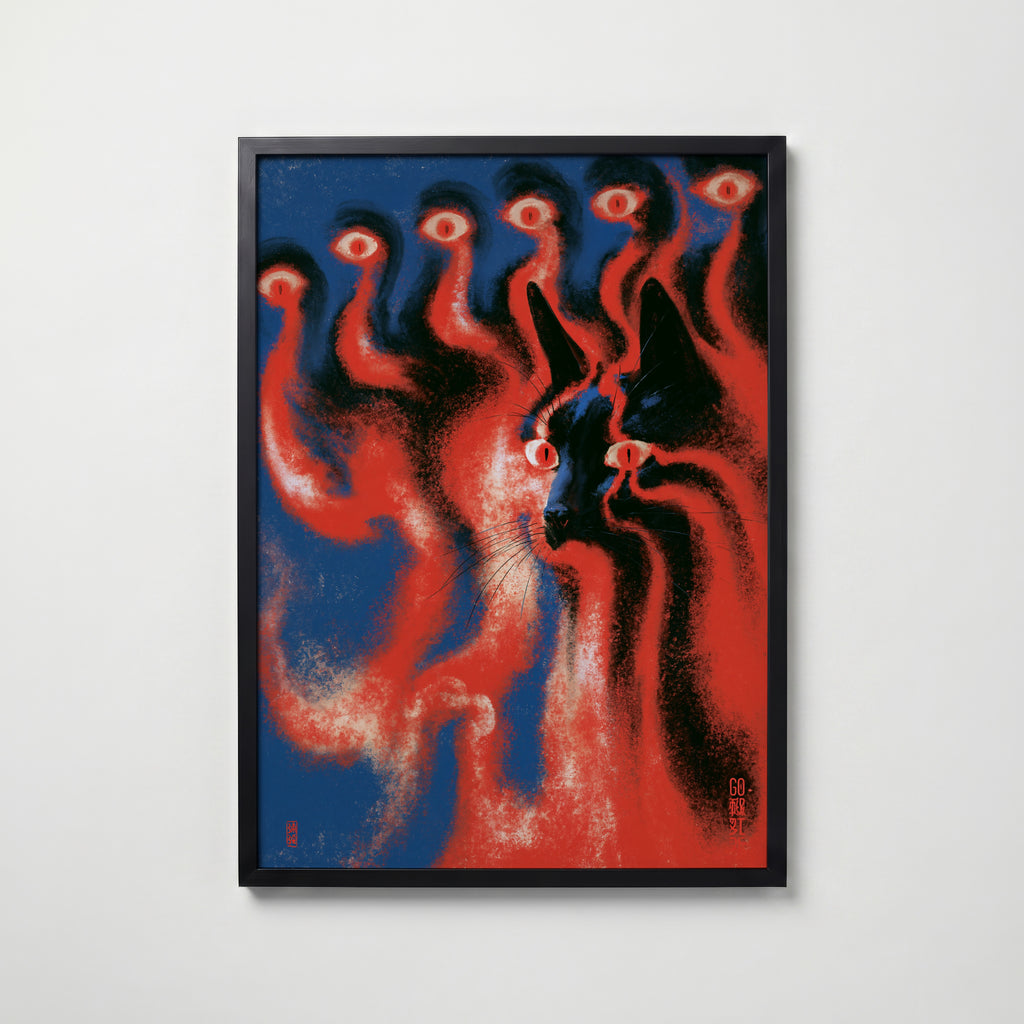 Spirit Cat Poster – svart ram