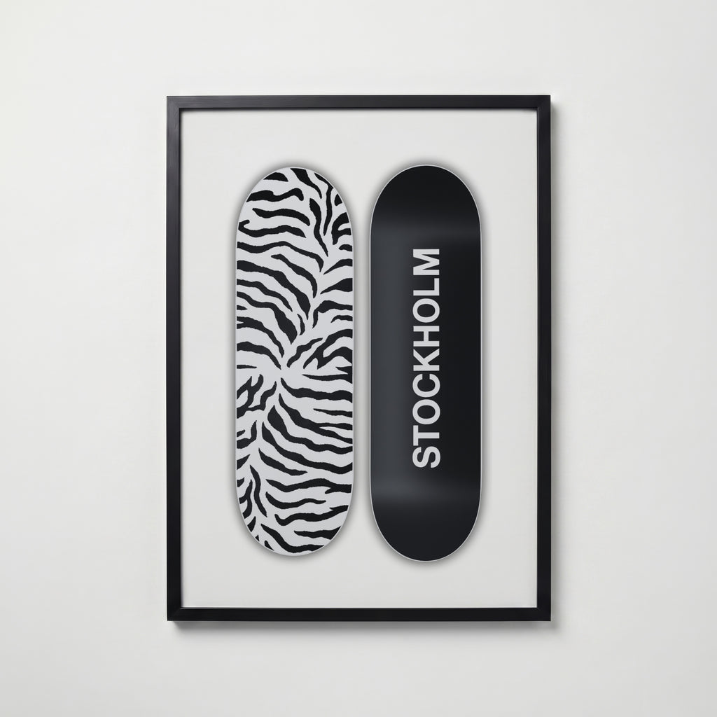 Stockholm Skate Poster – svart ram