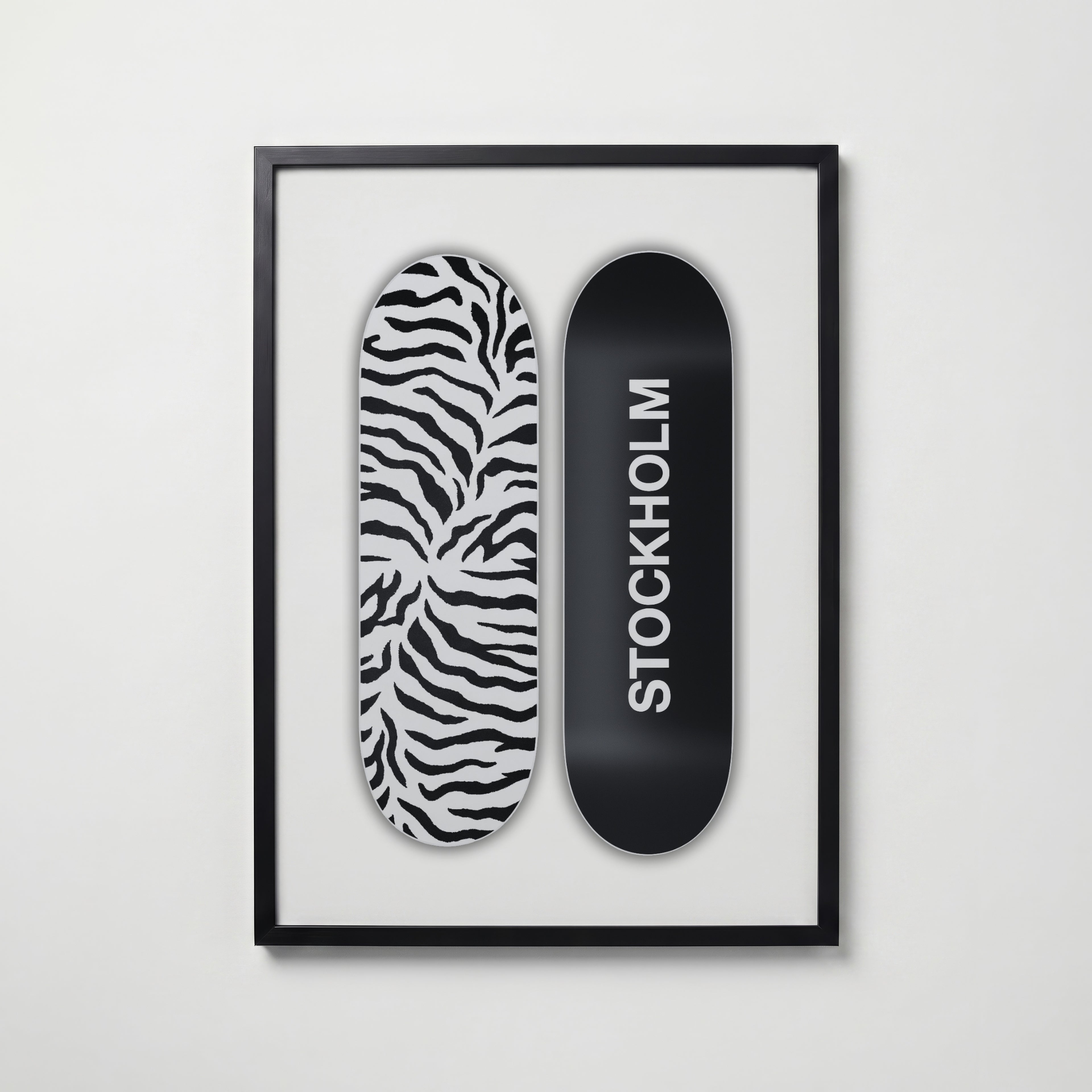 Stockholm Skate Poster – svart ram