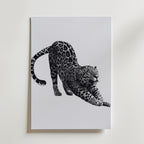 Stretching Leopard Poster – canvas utan passepartout