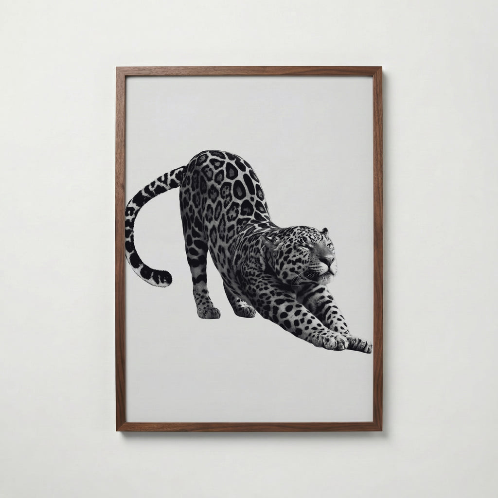 Stretching Leopard Poster – valnötsram