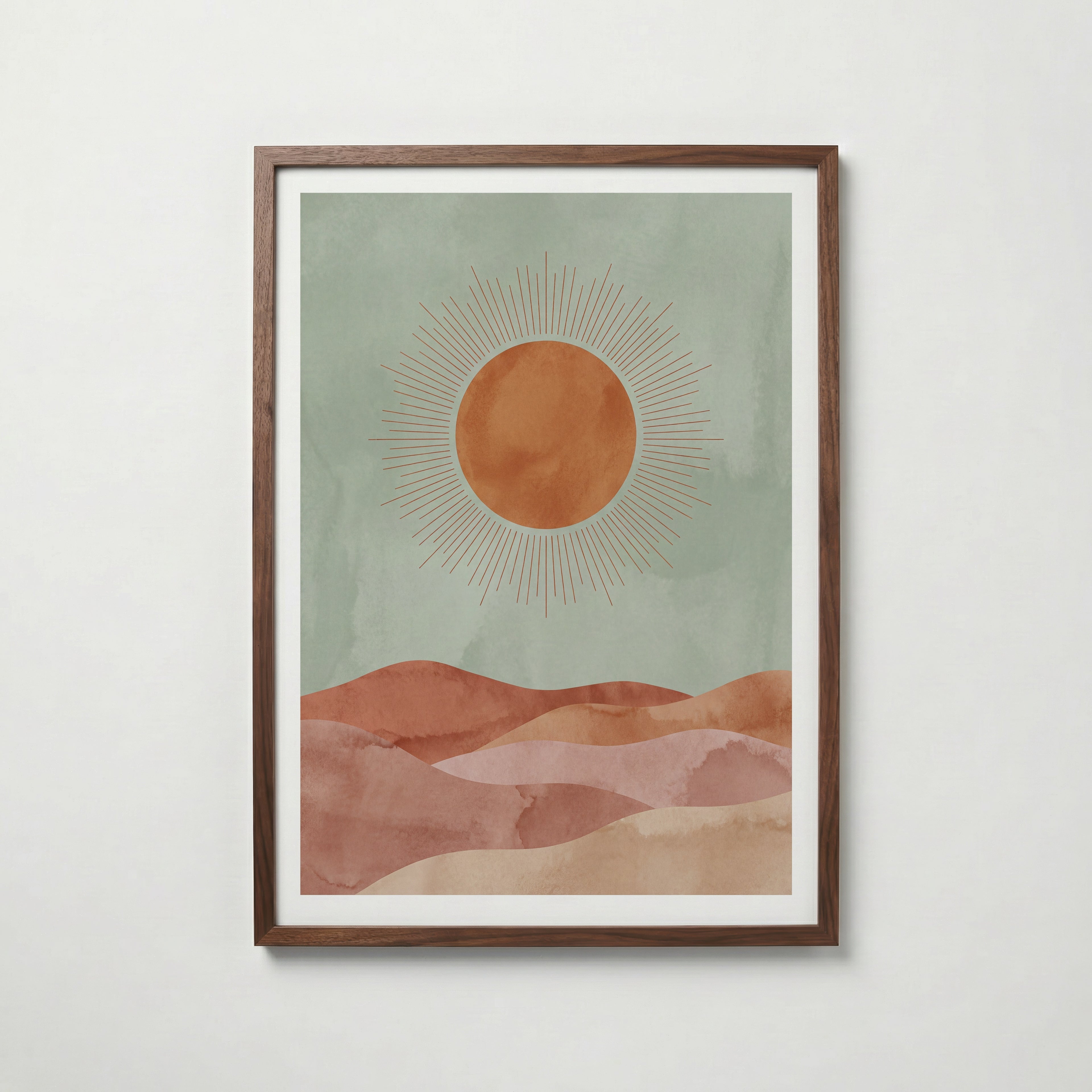 Desert Sun Poster – valnötsram