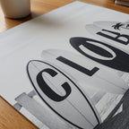 Surf Club Poster – närbild på papper
