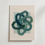 Teal Knot Poster – canvas utan passepartout