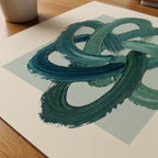 Teal Knot Poster – närbild på papper