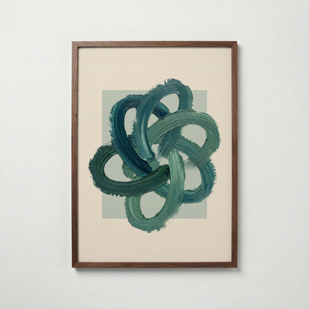 Teal Knot Poster – valnötsram
