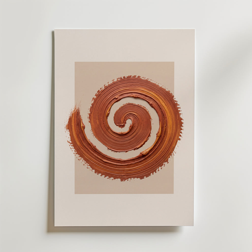 Terracotta Spiral Poster – canvas utan passepartout
