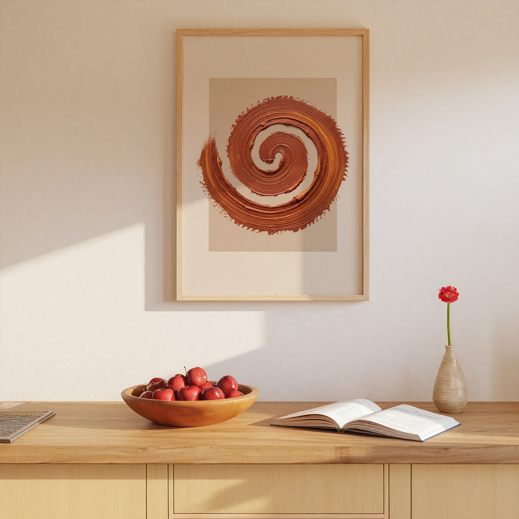 Terracotta Spiral Poster – i rum 1