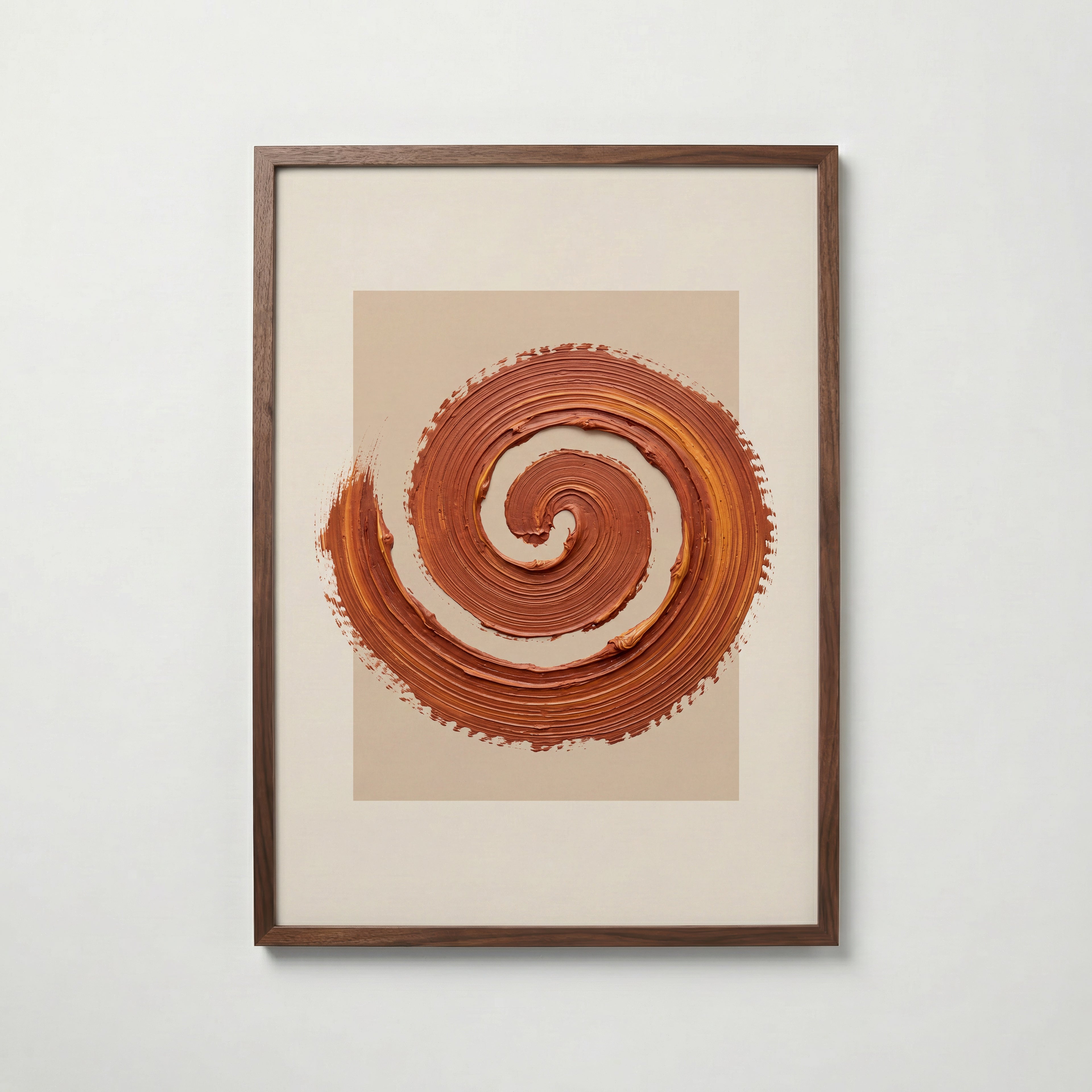 Terracotta Spiral Poster – valnötsram