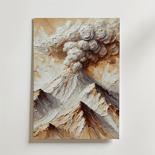 Abstrakt vulkansk eksplosion plakat