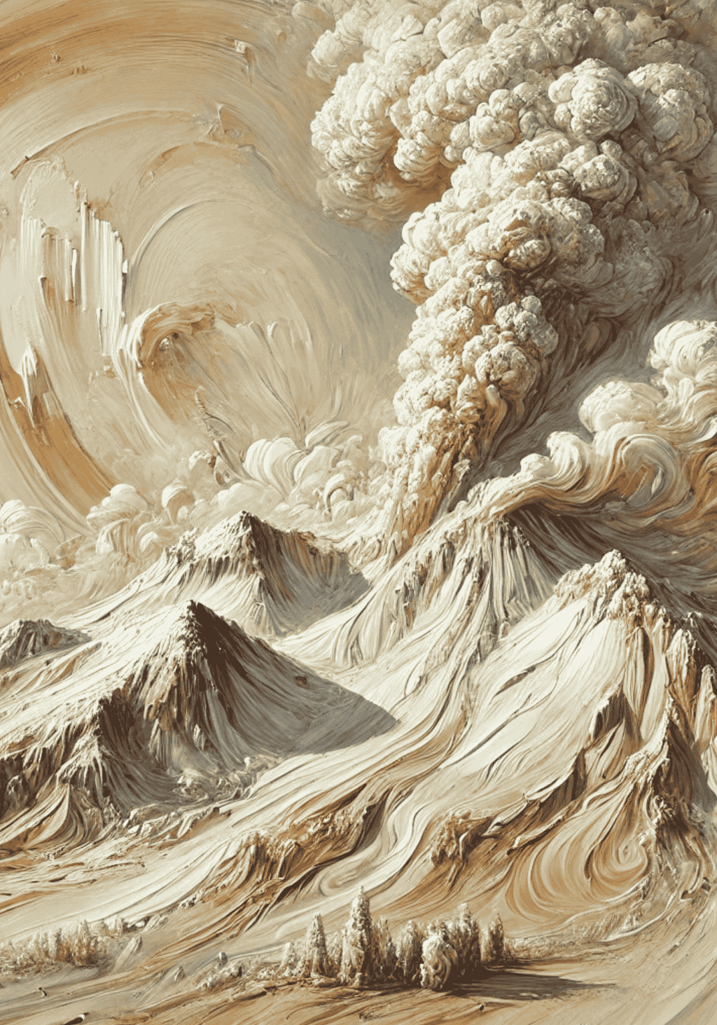 Abstract Volcanic Eruption Poster