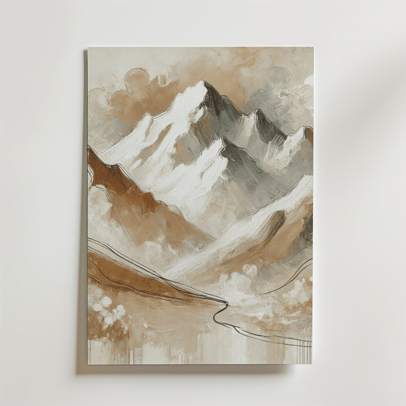 Abstract Mountains Poster